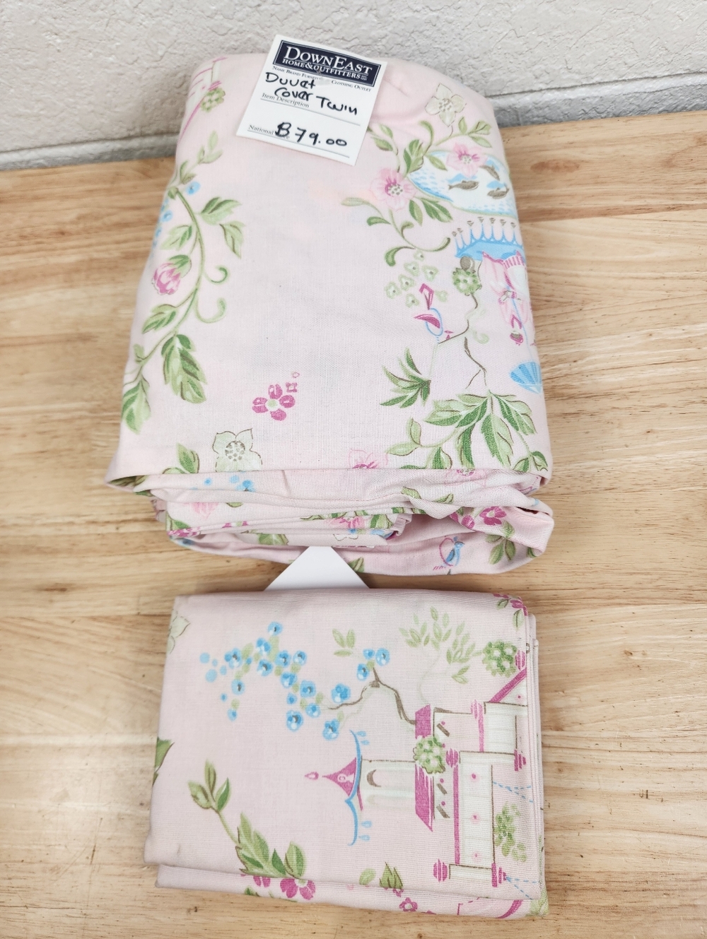 Pottery Barn Kids Cherry Blossom Duvet Cover Sz Twin W/ 1 Sham NOS Chinese Insp.